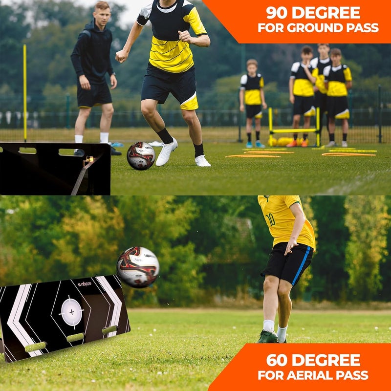Uplete Portable Soccer Rebounder Board - Dual Angle Training Wall for Passing & Shooting - Large Surface Area - Image 4